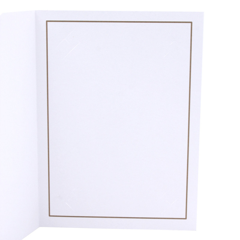 Cartonnage photo blanc - Liseré Taupe