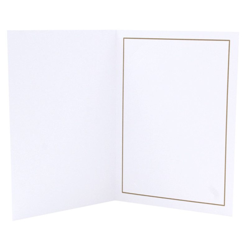 Cartonnage photo blanc - Liseré Taupe