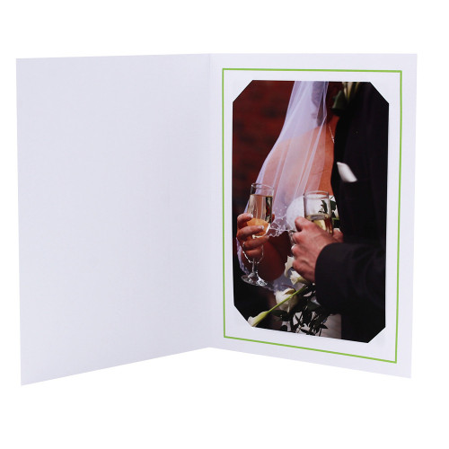 Cartonnage photo professionnel – Liseré Vert Clair | Collection CashPhoto