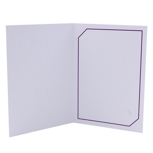 Cartonnage Photo Blanc « Serémange » – Liseré Violet | Collection CashPhoto