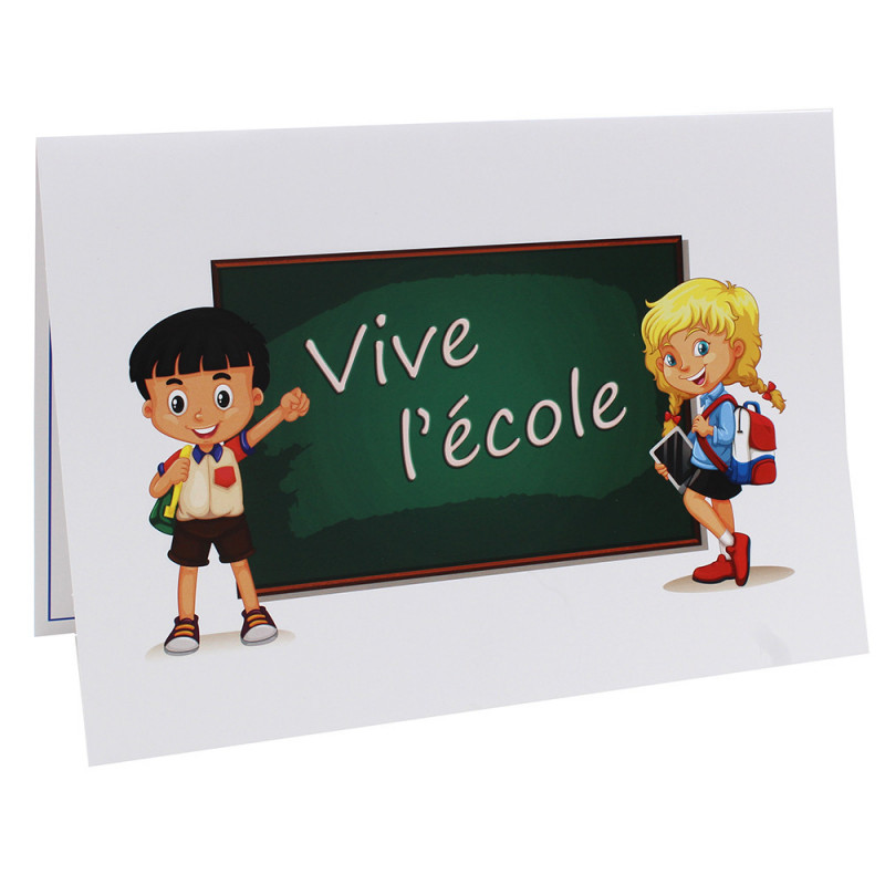 Cartonnage photo scolaire - Groupe 20x30 - Vive l'Ecole