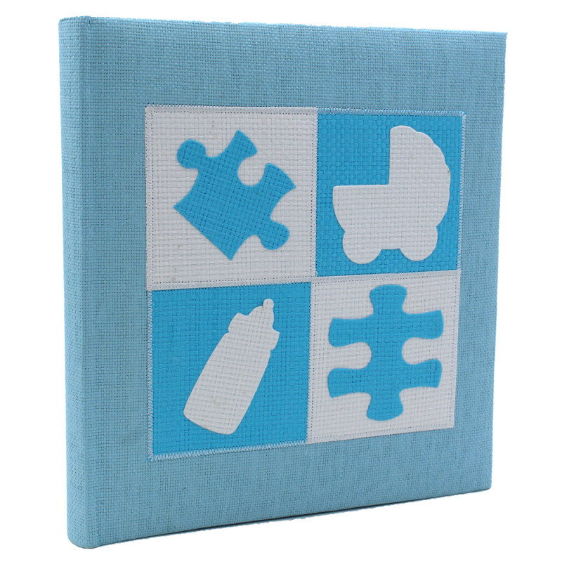 Album photo naissance Baby Puzzle Bleu