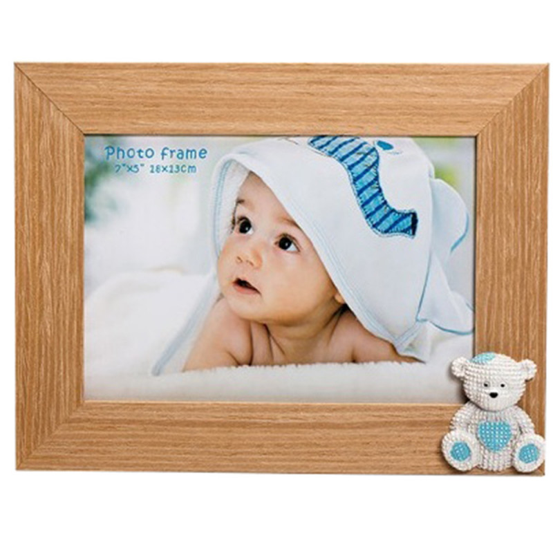 Cadre photo enfant Baby Bear 13x18 bleu
