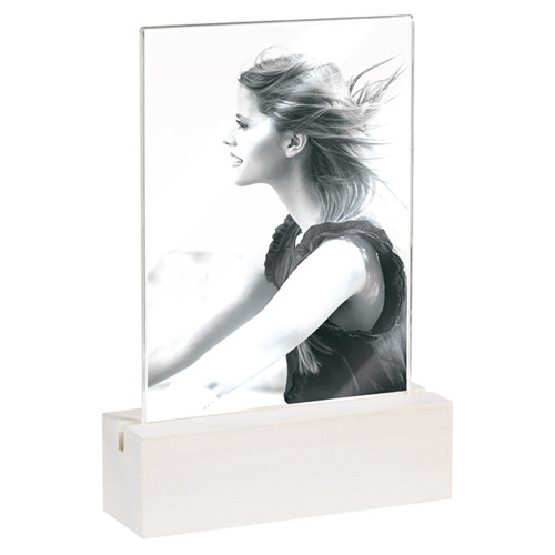 Cadre photo 10x15 vertical socle blanc 
