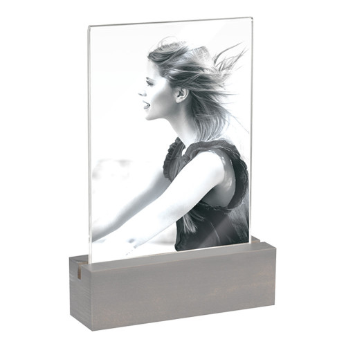 Cadre photo Mascagni socle gris vertical 10x15