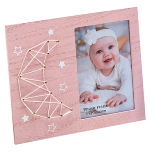 Cadre photo enfant Moon 10x15 rose