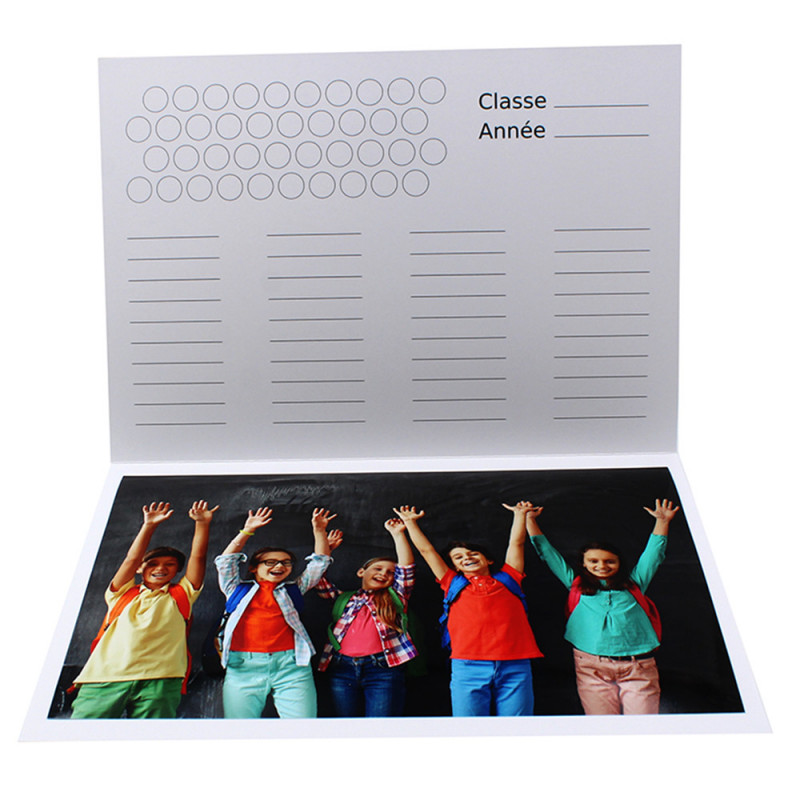 Cartonnage photo scolaire - Groupe A4 - Terre 2 - Intérieur classe