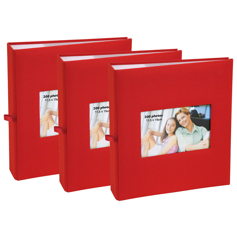 Lot de 3 albums photo Ellypse 2 gris pour 300 photos 11.5x15 2d choix