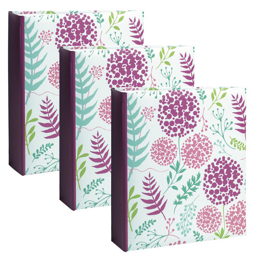 Lot de 3 albums photo Erica Flowers 2 Violet 200 pochettes 11,5X15
