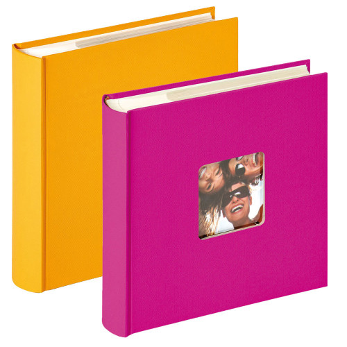 Lot de 2 albums photo Walther Fun Fushia et Jaune 200 pochettes 10x15