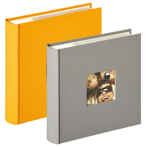 Lot de 2 albums photo Fun jaune et gris 200 pochettes 10x15