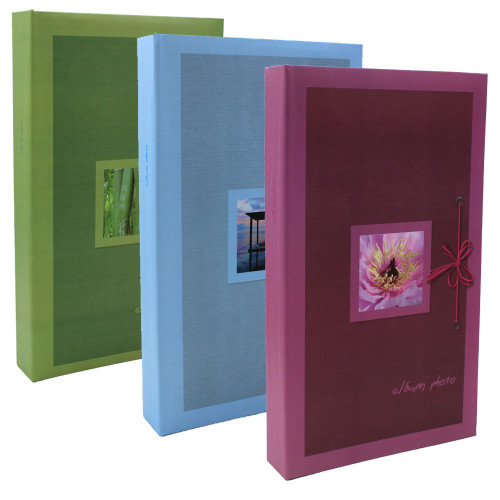 Lot De 3 Albums Photo Ellypse 2 Bleu Pour 300 Photos 11.5x15 2d Choix