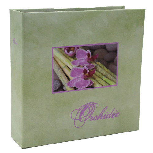 Album photo Orchidée vert 100 pochettes 11X15