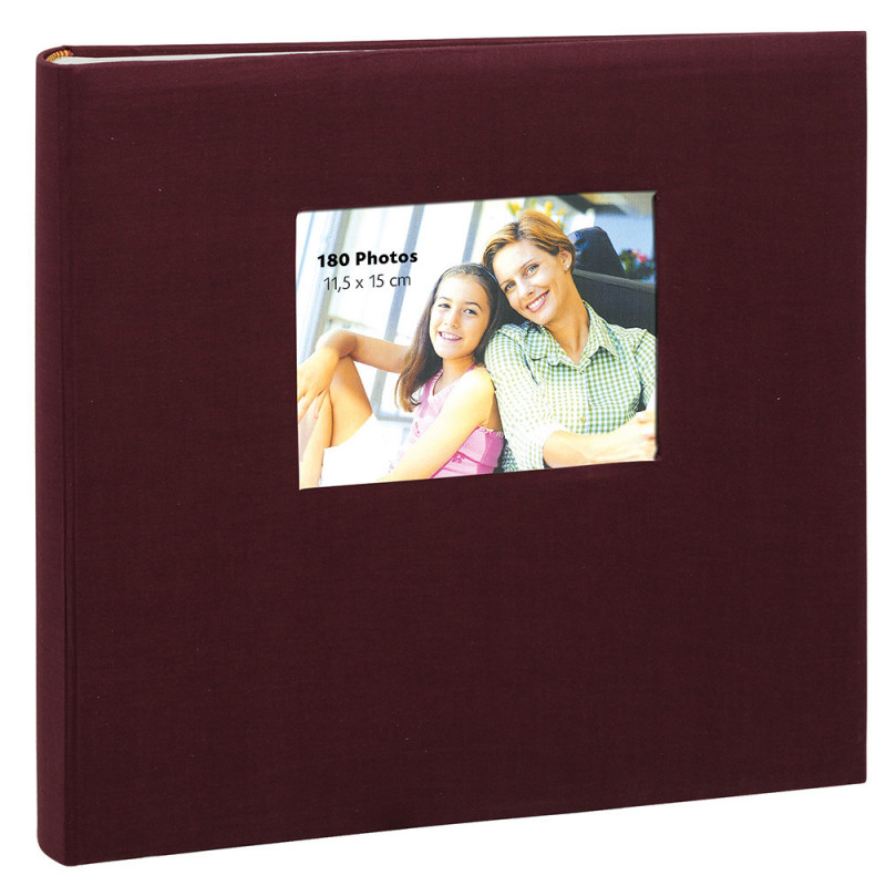 Album photos - Photos 10x15 cm - 11,5x15 cm - Bordeaux - Brepols - Kit avec  album - Creavea