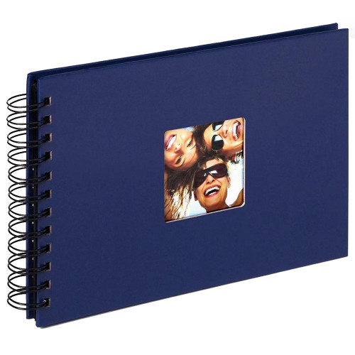 Mini album photo traditionnel Fun bleu à spirales 40 photos
