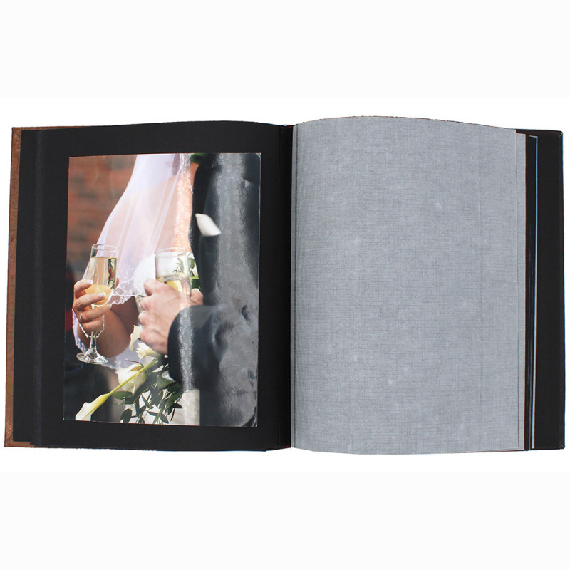 Album Fun gris taupe traditionnel à spirales pour 200 photos 10x15 cm
