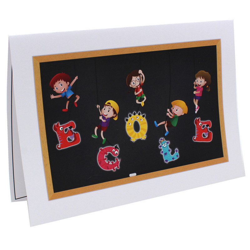 Cartonnage photo scolaire - Groupe 20x30 - Ecole détail interieur