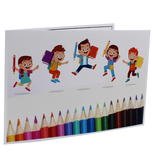 Cartonnage photo scolaire - Groupe 20x30 -18x25 - Crayons