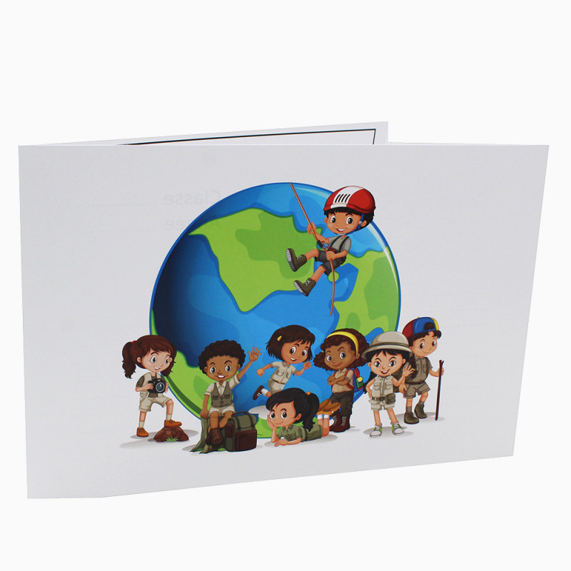 Cartonnage photo scolaire - Groupe 20x30-18x25 - Globe Trotter