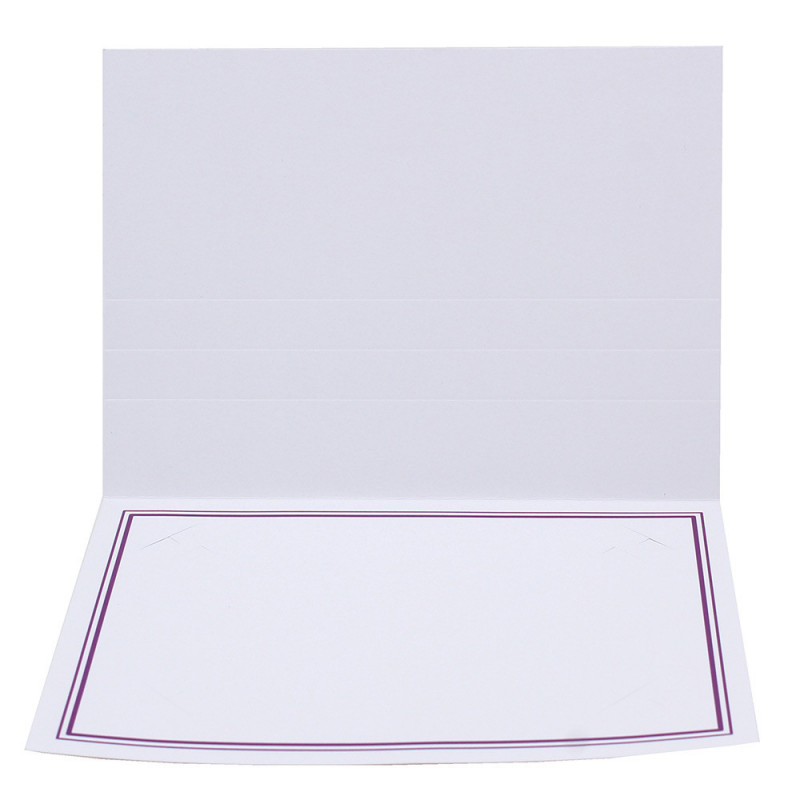 Cartonnage photo blanc-Liseré duo coloré violet