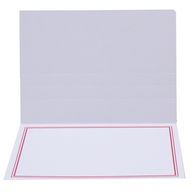 Cartonnage photo blanc-Liseré duo coloré rose