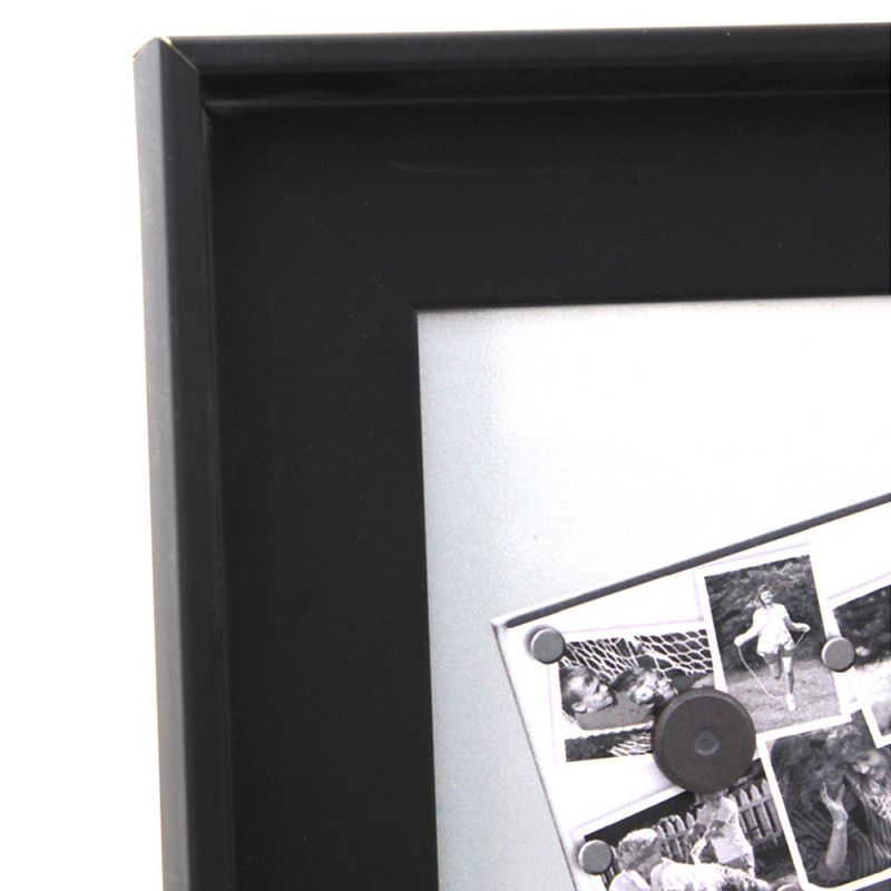 Pêle-mêle magnétique Canape Noir 40X50 fond alu-angle