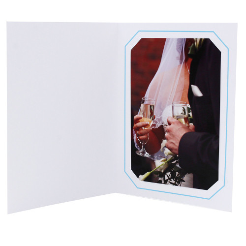 Cartonnage Photo Professionnel Octo – Liseré Bleu Clair| Collection CashPhoto