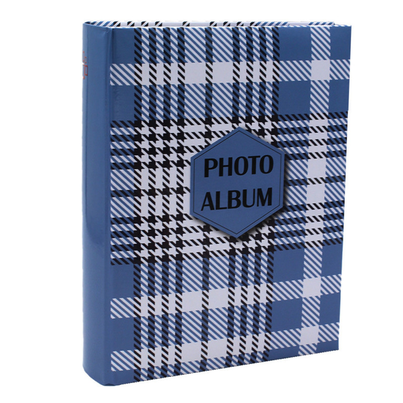 Lot de 2 albums photo Tartan 300 pochettes 10x15-face bleu clair