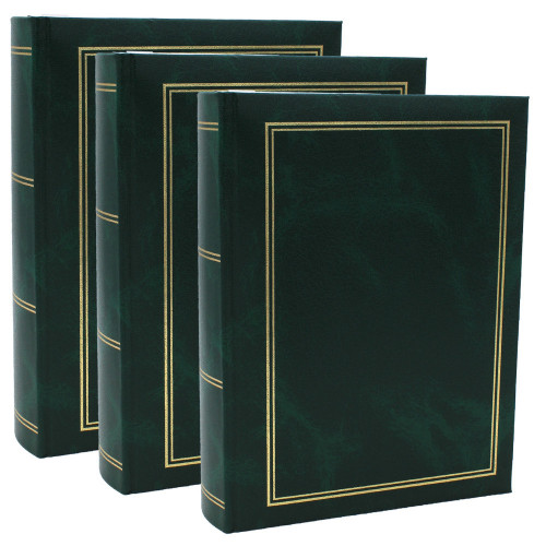 Lot de 3 albums photo CPC Marbre vert 300 pochettes 10x15