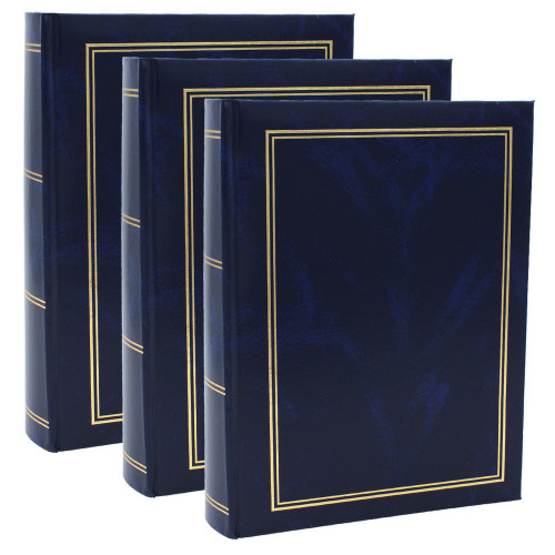 Lot de 3 albums photo CPC Marbre bleu 300 pochettes 10x15