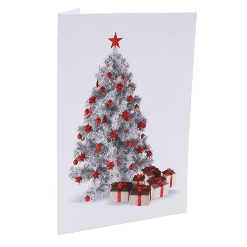 Cartonnage photo de Noël - Vertical - Sapin blanc