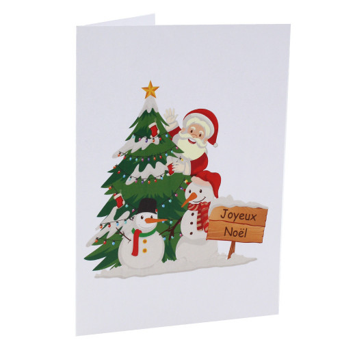 Cartonnage photo de Noël - Vertical - Père Noël pancarte
