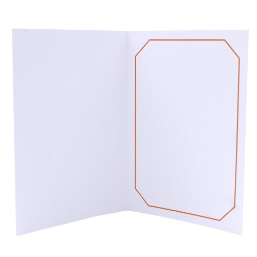 Cartonnage photo blanc - Octo liseré Orange