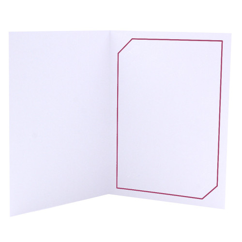 Cartonnage photo blanc - Serémange liseré grenat