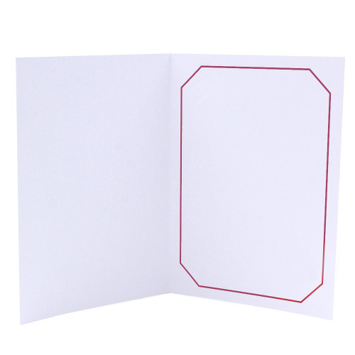 Cartonnage photo blanc - Octo liseré grenat