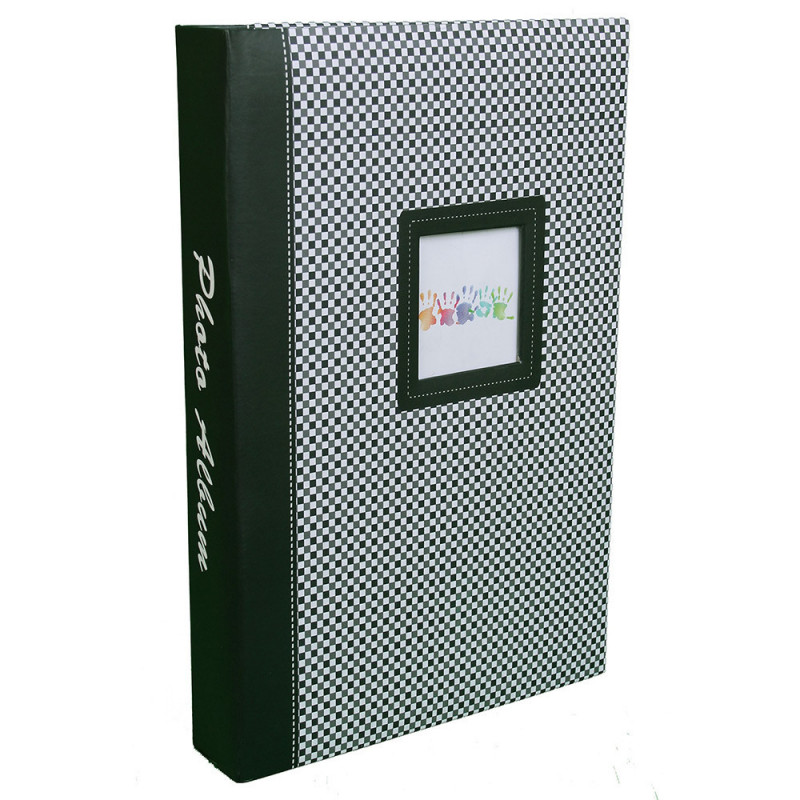 lot 3 albums photo Elements 300 pochettes 10x15 noir vert vue de face