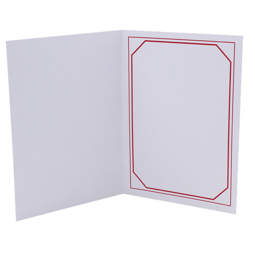 Cartonnage photo blanc - Terville liseré rouge