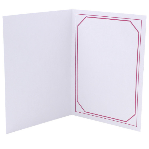Cartonnage photo blanc - Terville liseré rose