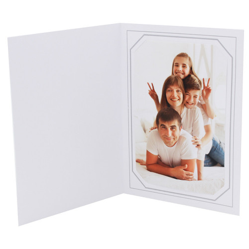 Cartonnage photo blanc - Terville liseré gris avec photo