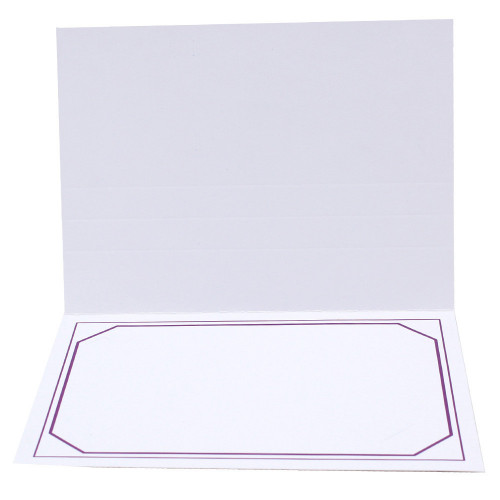 Cartonnage photo blanc - Terville liseré violet