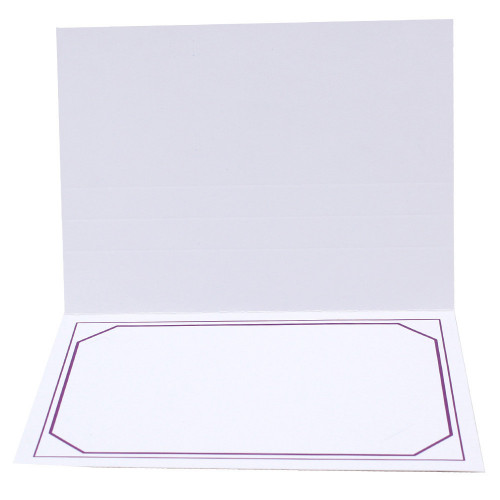 Cartonnage photo blanc - Terville liseré violet