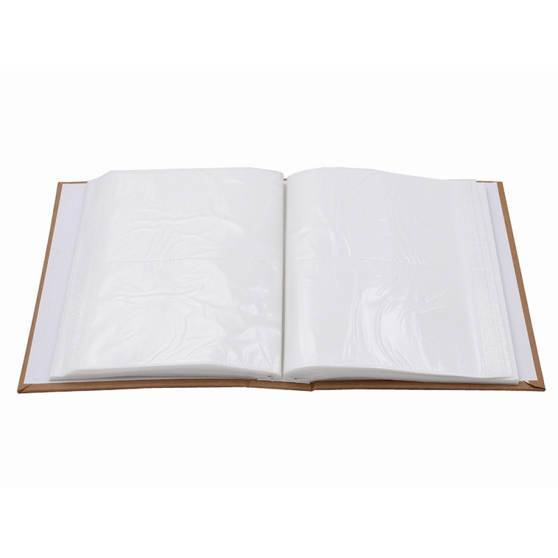 Album Kraft Feuille 200 pochettes 10X15 ouvert
