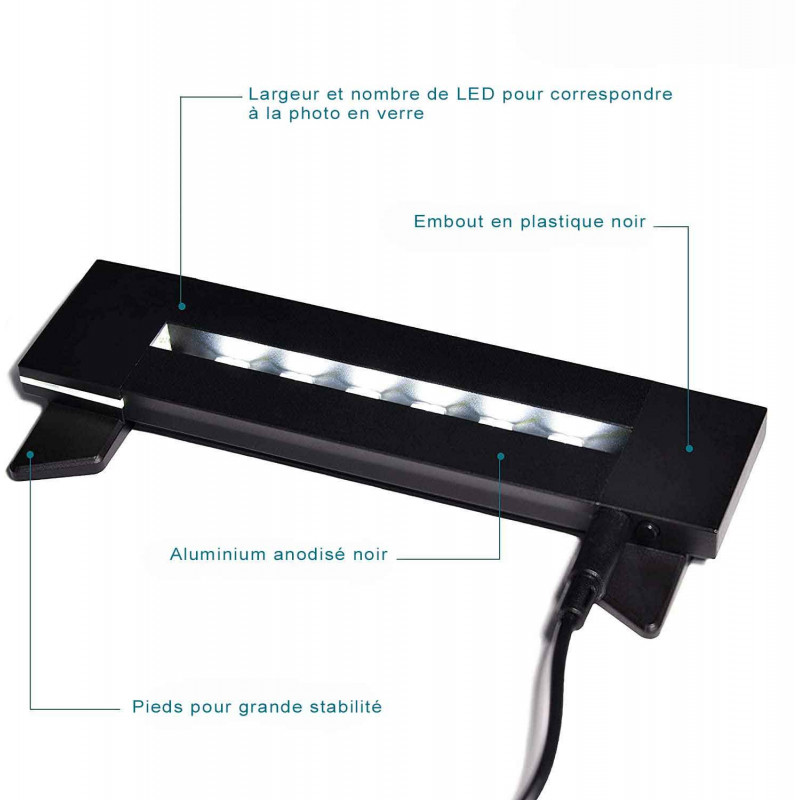 Socle lumineux Tritium 60 pour prisme S vertical matériaux