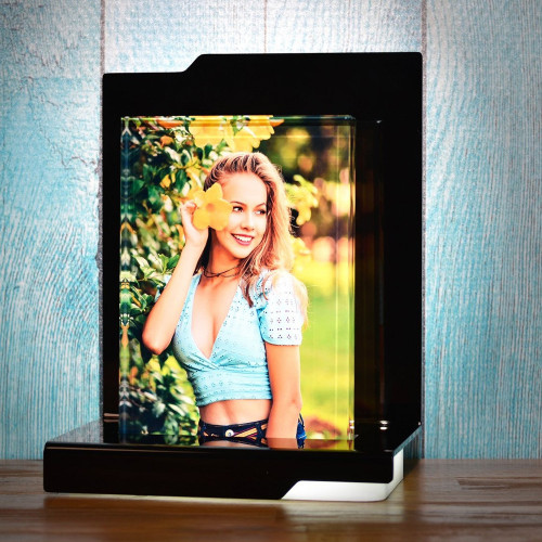 Socle lumineux Falsetto pour photo couleur 13x18 cm verticale avec photo couleur