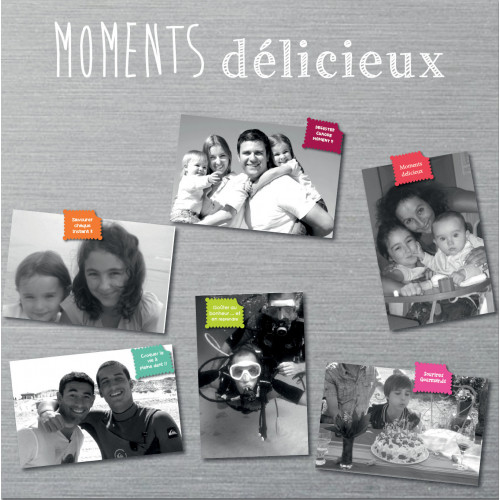 Pêle-mêle Magnétique Bruit de Cadre "MOMENTS délicieux"