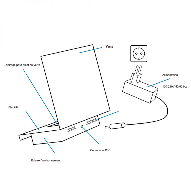 Socle lumineux Arpeggio pour Blocs horizontaux Prisme S, Kelo et Nano 3D