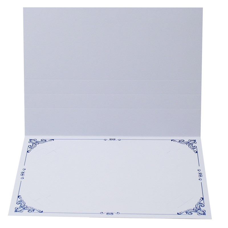 Cartonnage photo blanc Frise N4 - Bleu foncé_intérieur