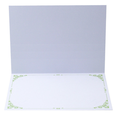 Cartonnage photo blanc Frise N4 - Vert clair-intérieur