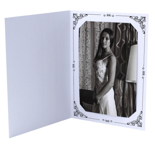 Cartonnage photo blanc Frise N4 - Noir
