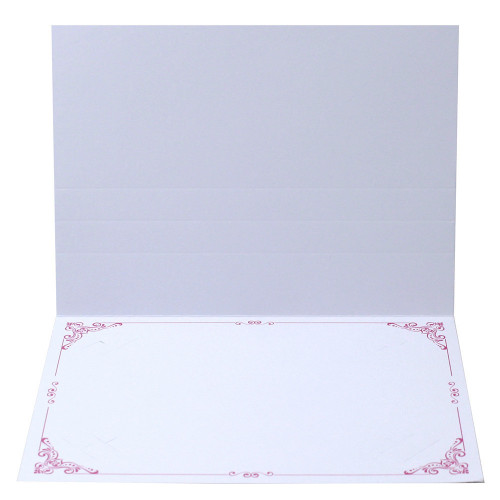 Cartonnage photo blanc Frise N4 - Rose-intérieur